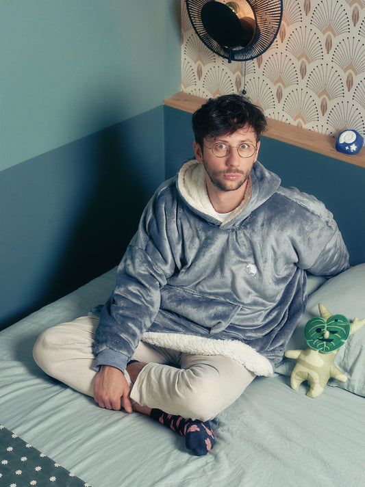 Hoodie Plaid Ratus gris